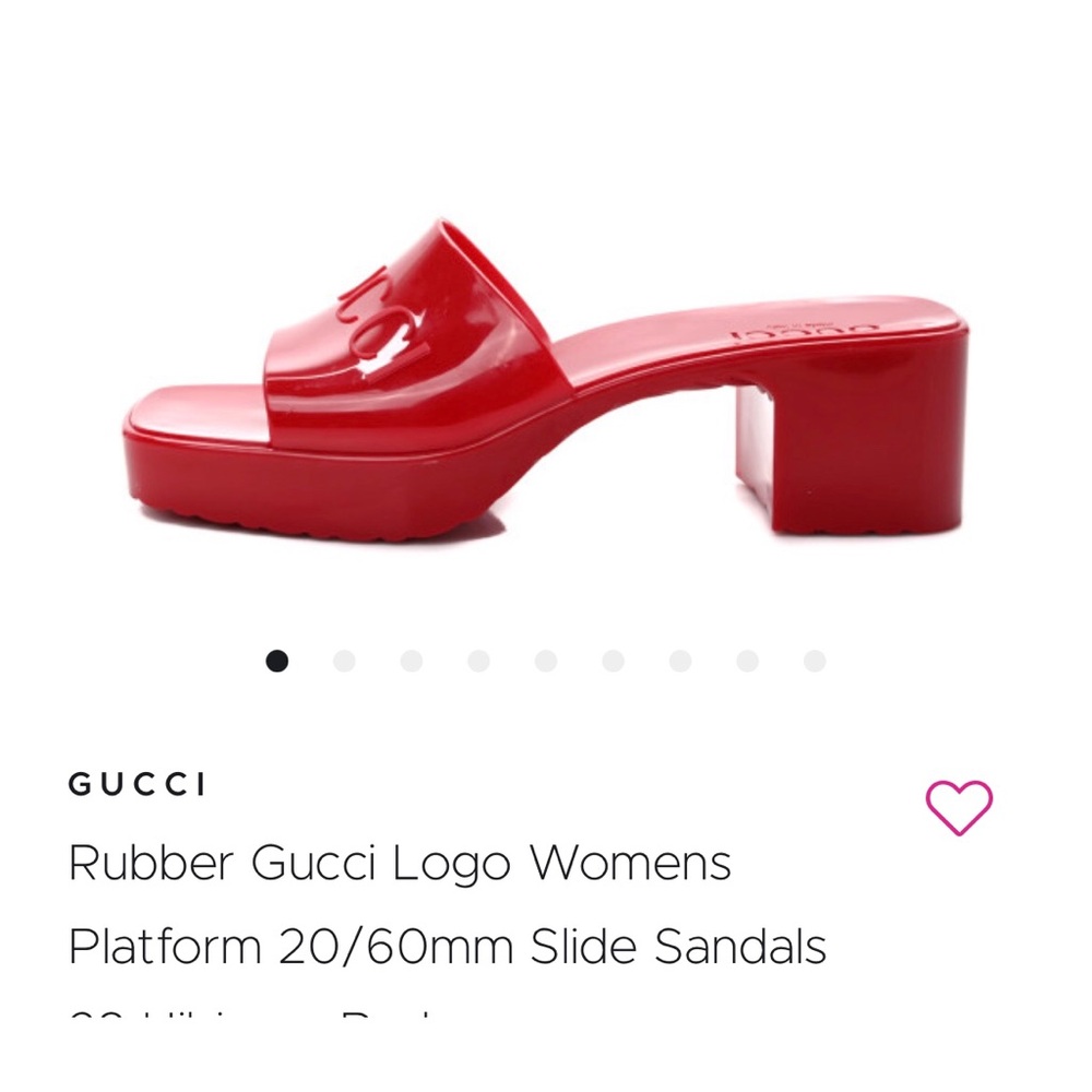Gucci Red Slide Sandals